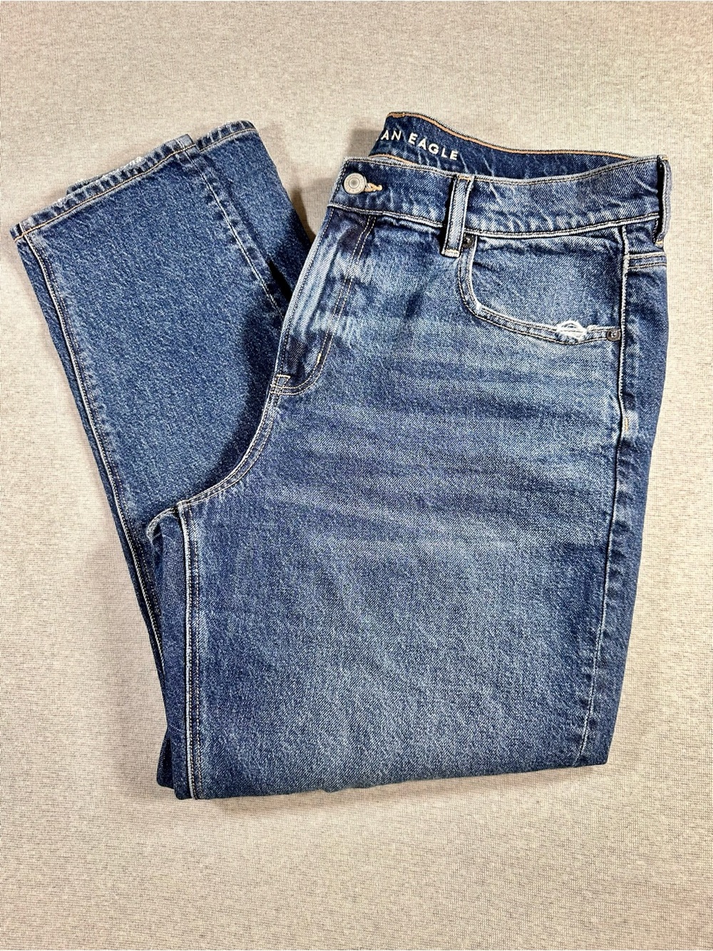 American Eagle Outfitters Women’s Blue Denim Jeans 90’s Skinny Mom Jeans 16
